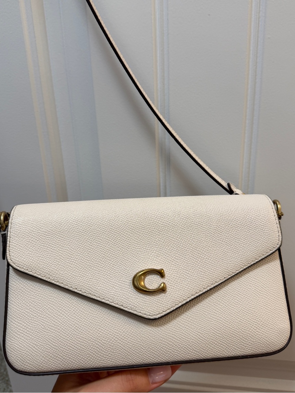 Coach Cream Crossbody Bag with Gold 'C' Hardware